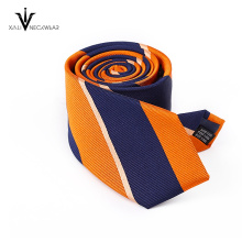 Handgemachte italienische modische dünne gewebte Polyester-Krawatte für Männer